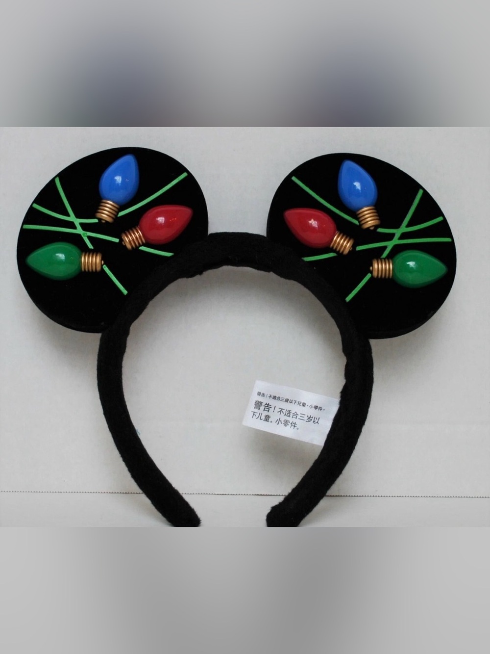 Disney Parks Mickey Mouse Christmas Holiday Light Up Headband
